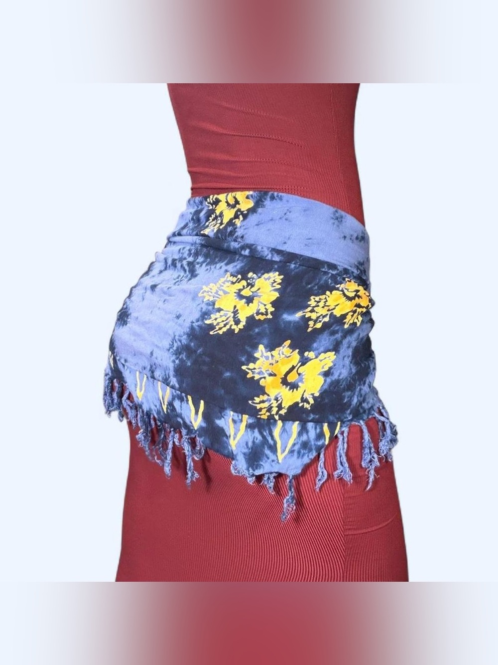 Mermaid Blue Floral Scarf Belt by Pareos del Caride!